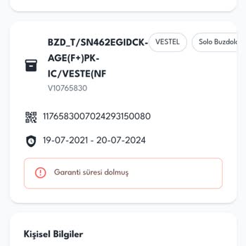Vestel Buzdolabında Beklenmedik Çürüme Ve İletişim Sorunu