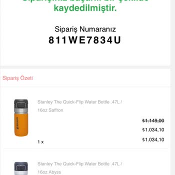Stokta Var Gözüken Ürün Gönderilmiyor