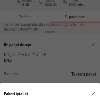 Vodafone Ek Paket İptali Sorunu Çözülmüyor