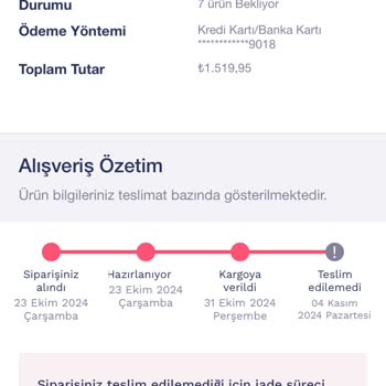 Kargo Adresime Gelmeden İade Edilen Ürünler