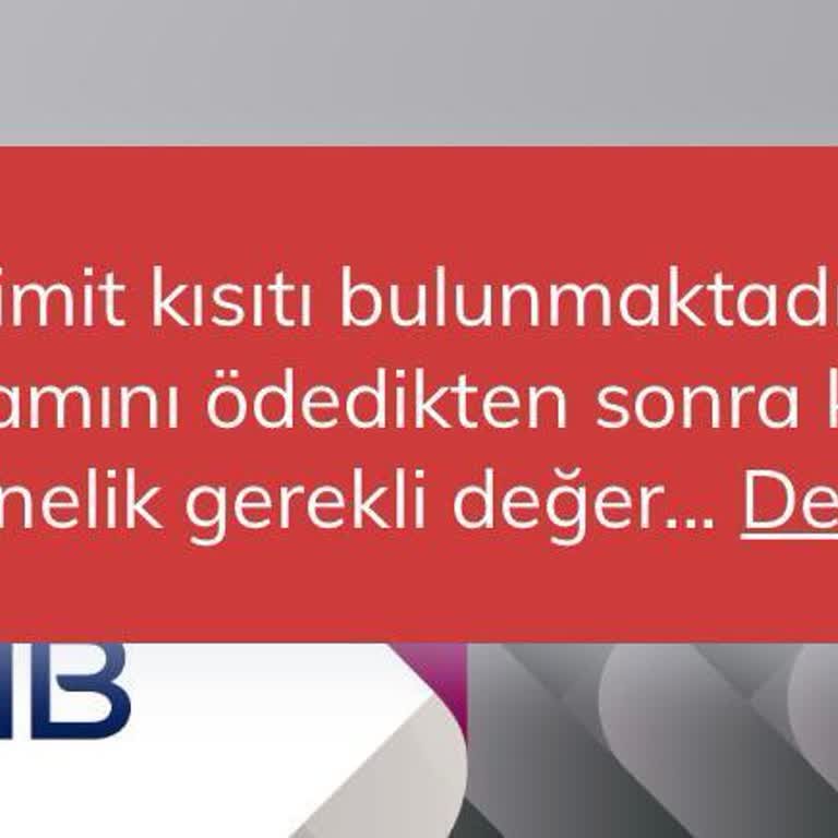Kredi Kartı Limit Kısıtlaması Sorunu Ve Kullanım Engeli