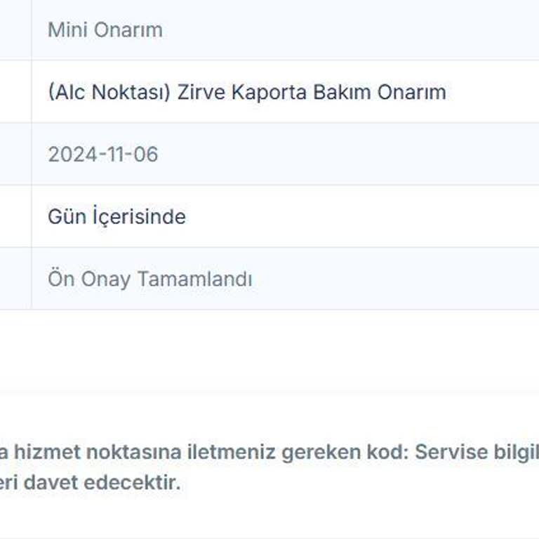 Aveon Kasko İle Mini Onarım Hizmeti Çilesi
