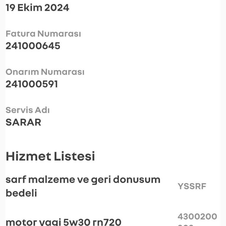 Yeni Araçta Yağ Yakma Sorunu