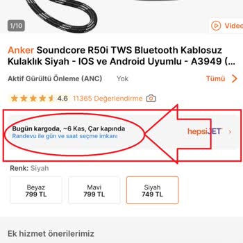 Erken Siparişin Teslimat Çilesi