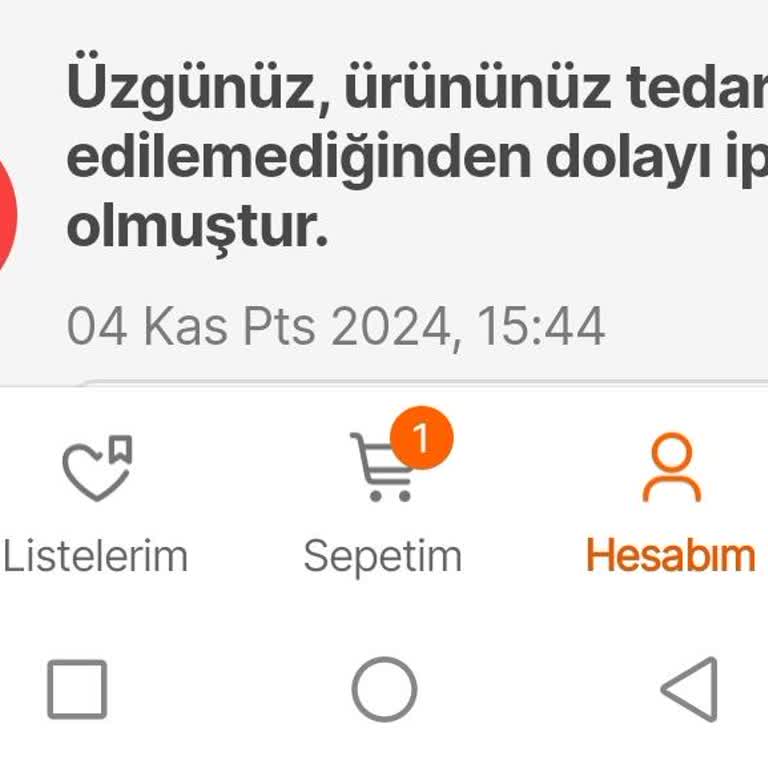 Efsane Kasım'da Sipariş İptali Ve Gecikme
