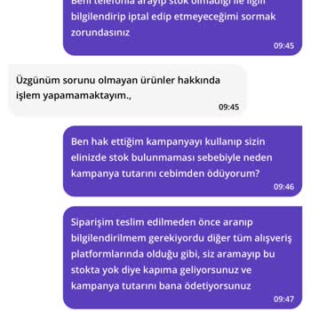 Eksik Ürün Ve Yetersiz İade Sorunu