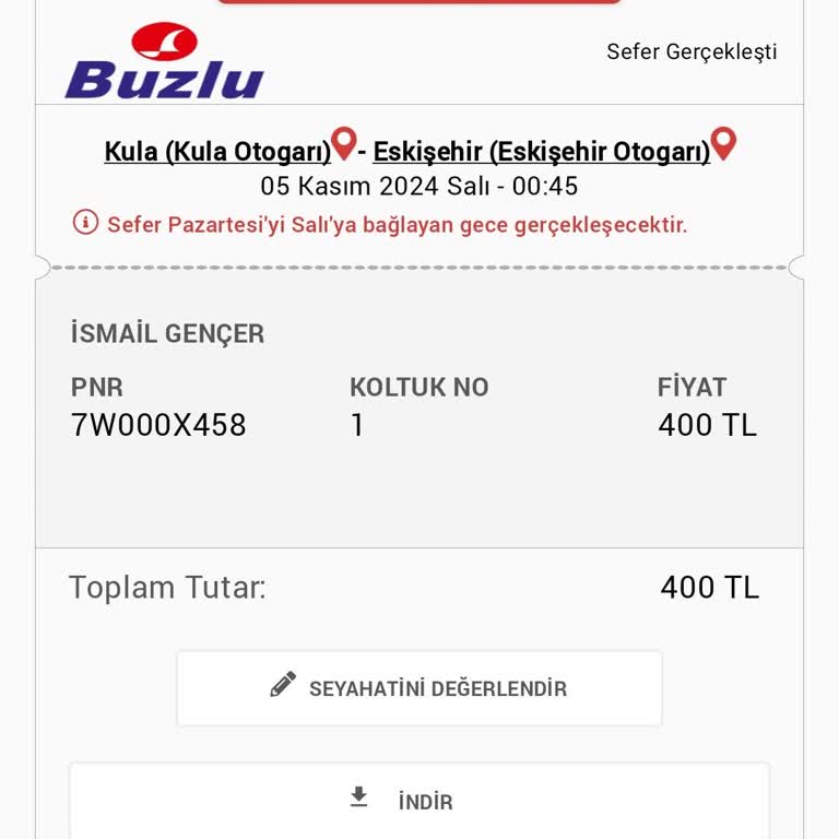 Buzlu Firması İle Yaşanan Ulaşım Sorunu