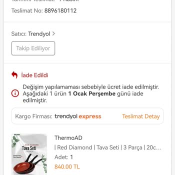 Trendyol'da Sürekli Mağduriyet: Tava Siparişi Sorunu
