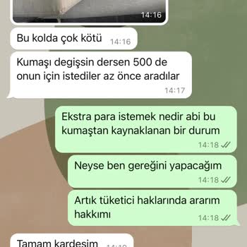 Kalitesiz Koltuk Ve Yetersiz Müşteri Hizmeti