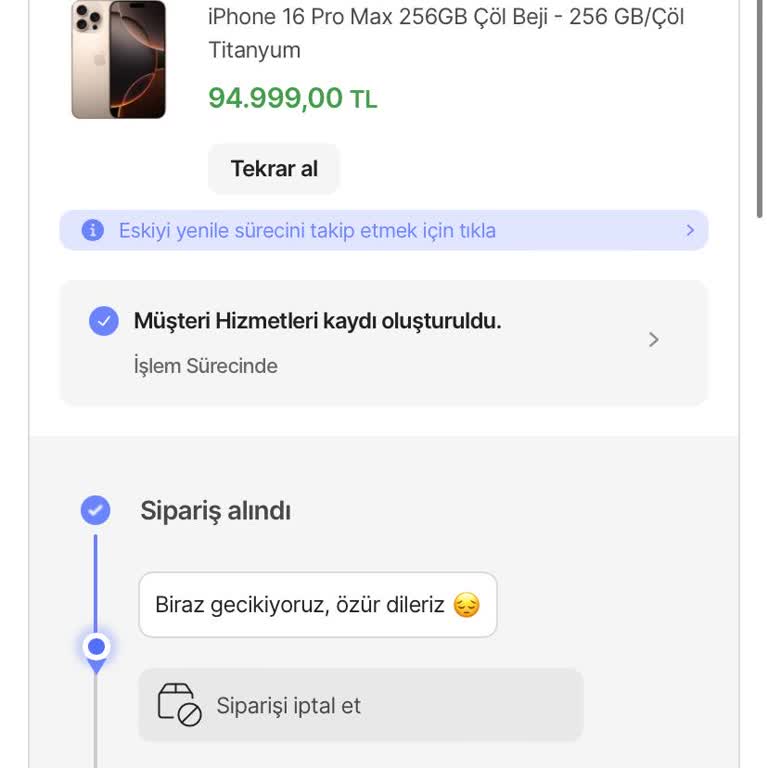 Teslim Edilmeyen Ürün Ve Yetersiz Müşteri Hizmetleri