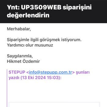 İade Edilen Ürün İçin Yanıtsız Kalan Değişim Talebi