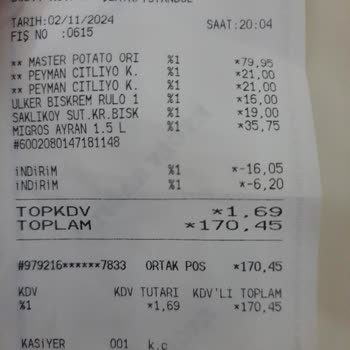 Migros Fişlerinde İndirim Bilgisi Eksikliği