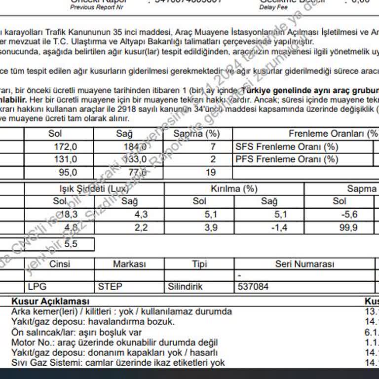 Araç Muayenesinde Haksız Ağır Kusur İddiaları