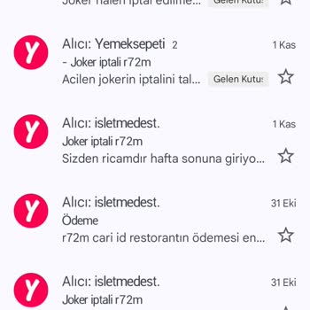 Yemeksepeti Joker Kampanyası İptal Sorunu