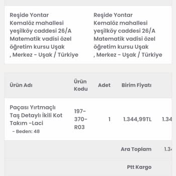 İade Edilmeyen Ürün Bedeli Sorunu