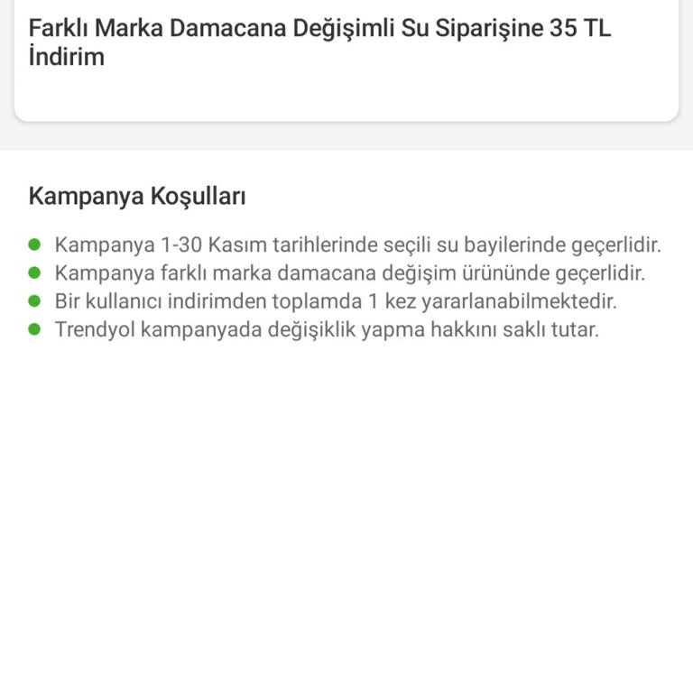 Trendyol GO Su Siparişi İptali Ve Memnuniyetsizlik