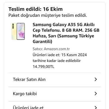 Amazon'dan Alınan Telefonun Fiyat Farkı Sorunu