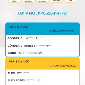 PTT Kargo'nun Yanlış Yönlendirmesi Ve İletişim Sorunları