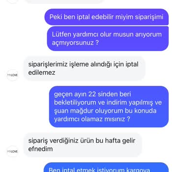 Mylove Butik'ten Alışverişte Teslimat Ve İletişim Sorunları