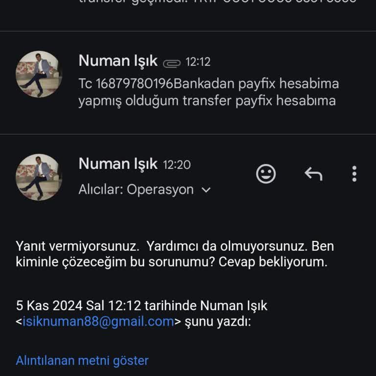 Payfix Para Transferinde Gecikme Ve İletişim Sorunları