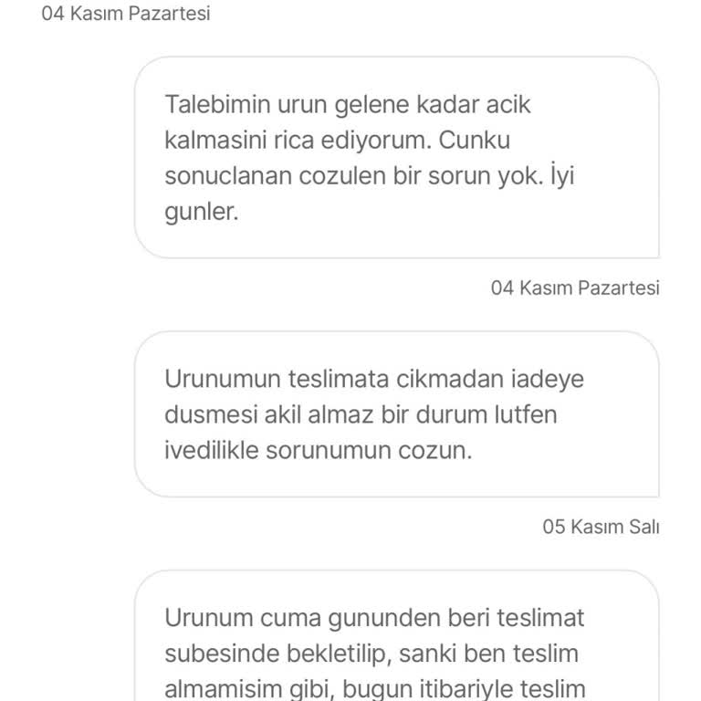 Hepsiburada'da Teslimat Sorunu Ve İletişim Eksikliği