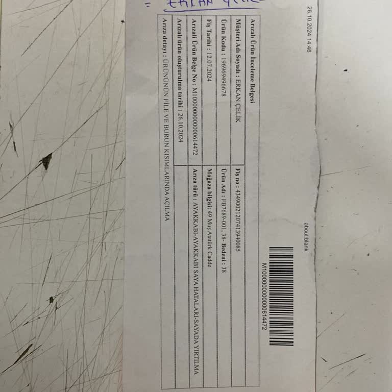 FLO Mağazasından Aldığım Üründe Yırtılma Sorunu