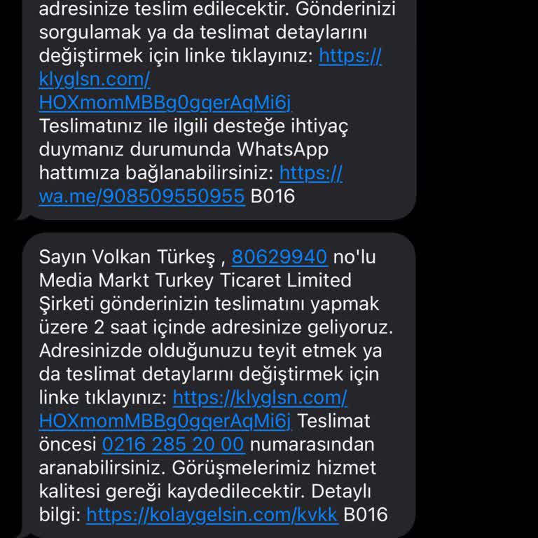 Adresime Uğranmadan Gönderilen Yanıltıcı Teslimat Mesajı