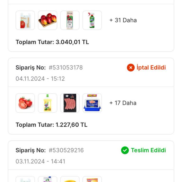 Adres Hatası Nedeniyle İptal Edilen Siparişler