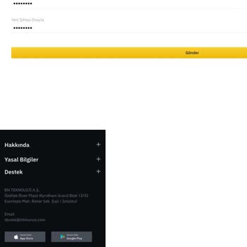 Binance TR Şifre Yenileme Sorunu