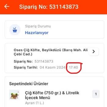 Migros Yemek Uygulamasında Sipariş Sorunu Ve İletişim Eksikliği