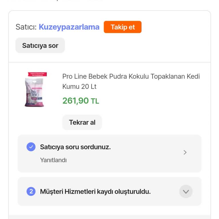 Kedi Kumu Siparişimde Teslimat Ve İade Sorunu