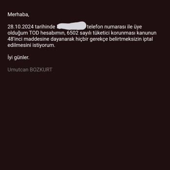Sezonluk Paket İptalinde Yaşanan Sorun Ve Müşteri Hizmetleri Ulaşım Zorluğu