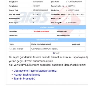 Adres Teslimatı Yapmayan Kargo Hizmeti Sorunu