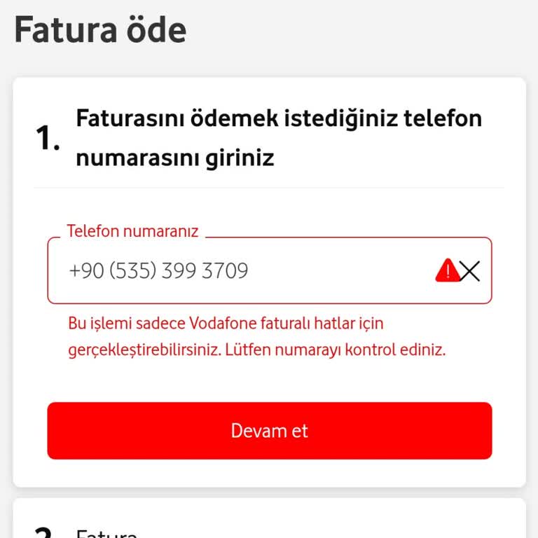 Vodafone Fatura Ödeme Sorunu Ve İlgisizlik