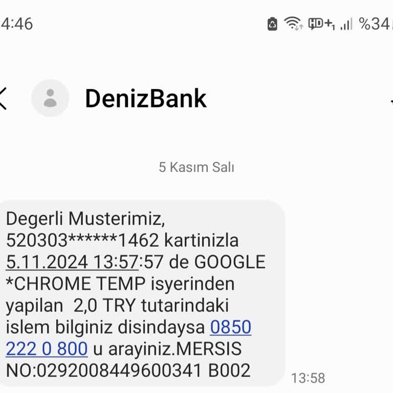 Sanal Kart İşlemi Sonrası Mağduriyet