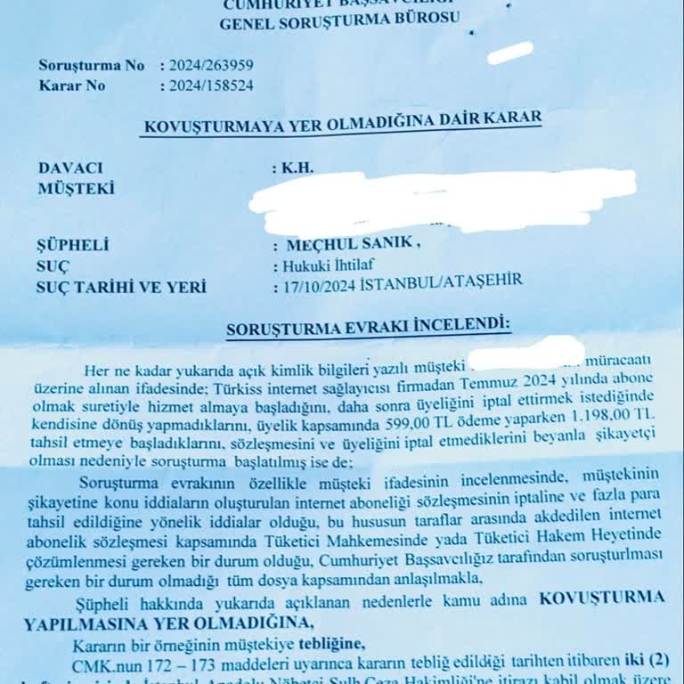 Abonelik İptali Ve Yüksek Fatura Şoku