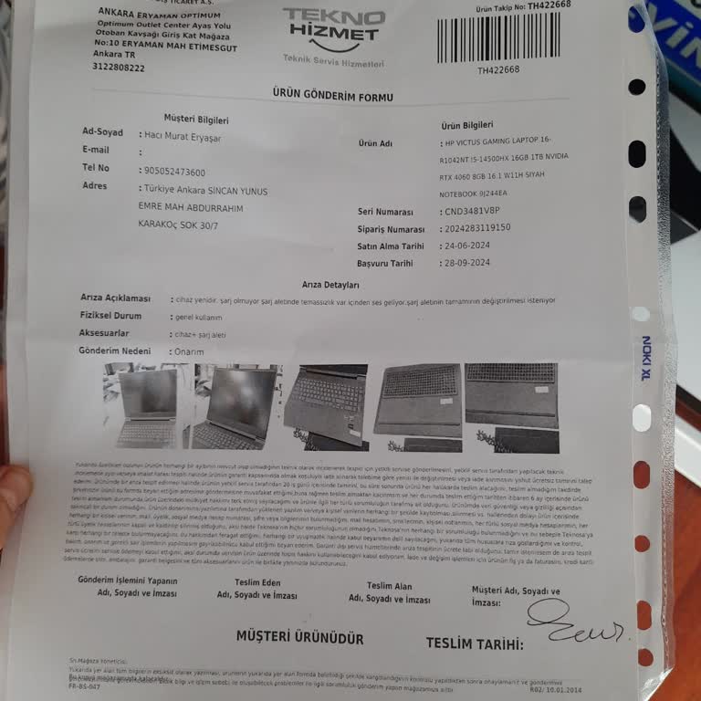 HP Laptop Şarj Aleti Tamir Sürecinde Gecikme