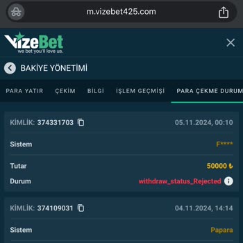 Vizebet Kazancımı Ödemiyor: Yüksek Tutar Çekim Sorunu