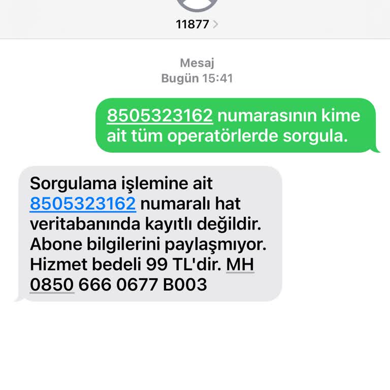 11877 Numara Sorgulama Ücreti Şoku: İptal Talebi