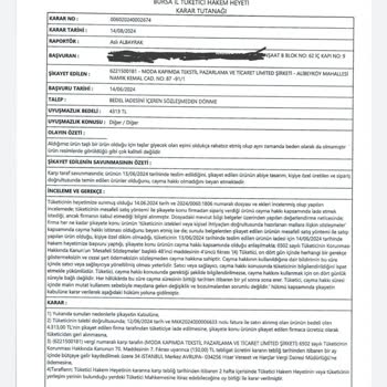 Kıyafet Sepeti Bestellung Rückerstattung verweigert trotz Verbraucherzentrale-Entscheid und Betrugserfahrung