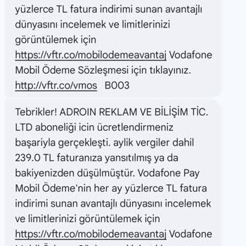 Vodafone Pay İle İzinsiz Çekim Ve Müşteri Hizmetlerine Erişim Sorunu