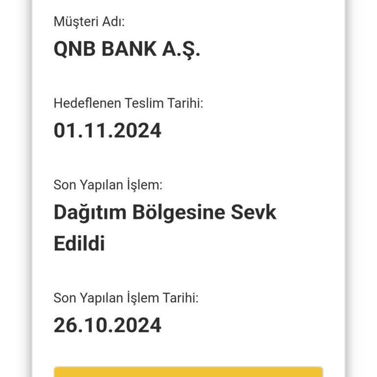 QNB Finansbank Kartım 1 Aydır Ulaşmadı