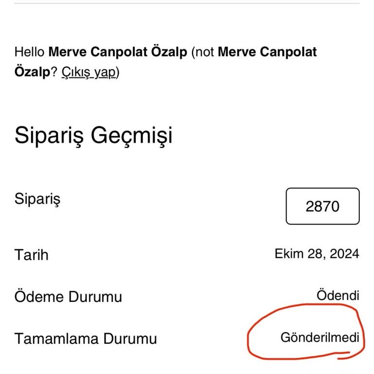 Sipariş Gecikmesi Ve İletişim Sorunları