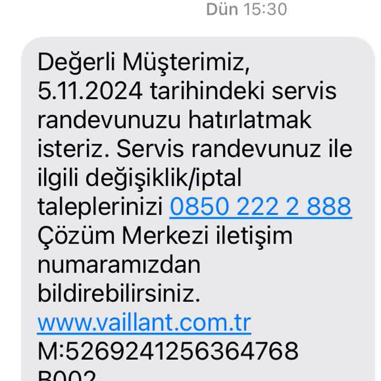 Vaillant Servisinin Randevu Ve İletişim Sorunları