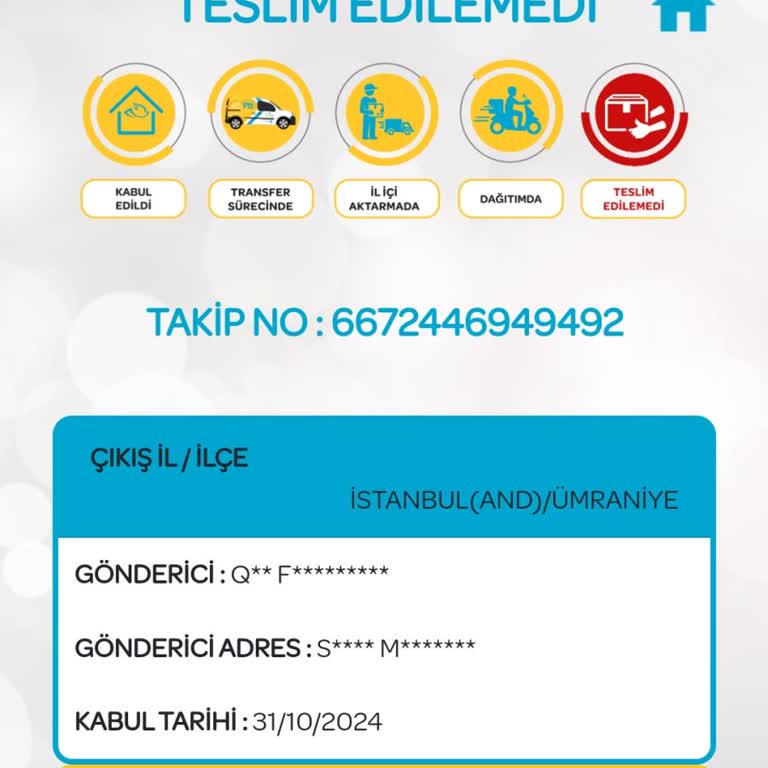 PTT Kargo Teslimat Sorunu Ve Yanıltıcı Bildirimler