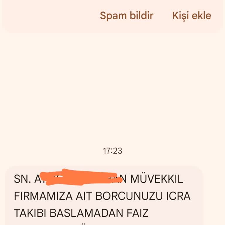 Yanlış Borç Mesajı Hakkında Şikayet