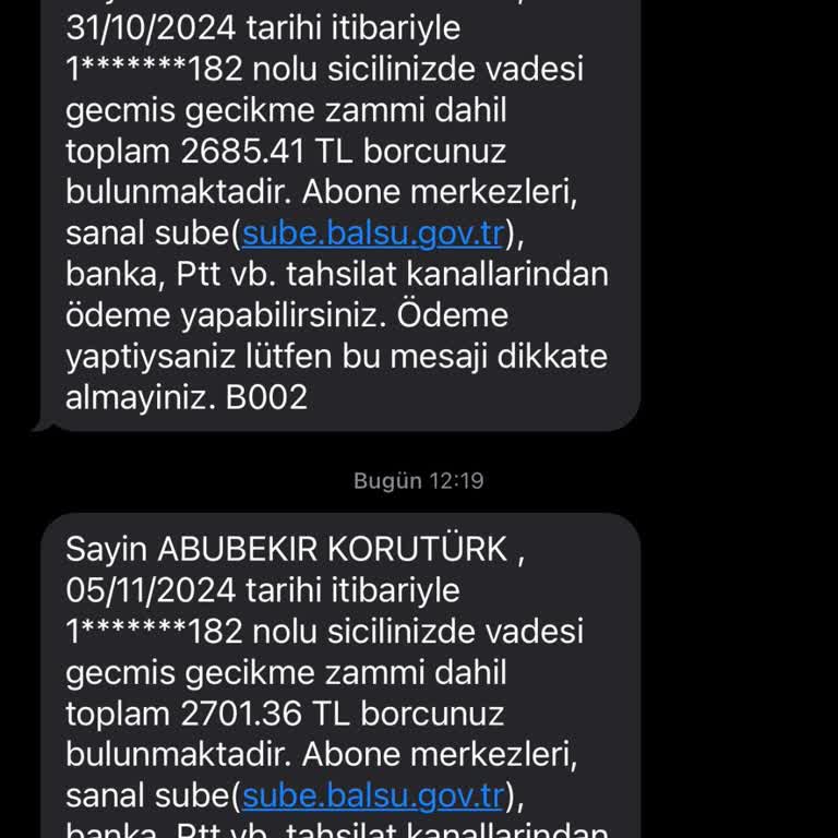 Depremzede Olarak Su Ücreti Talebi