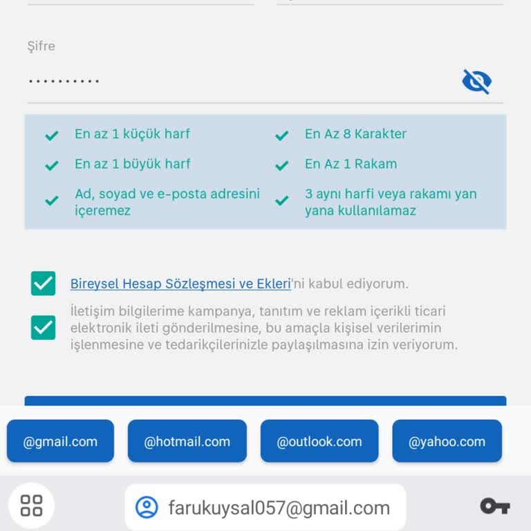 Sahibinden Uygulamasında E-posta Kullanım Sorunu