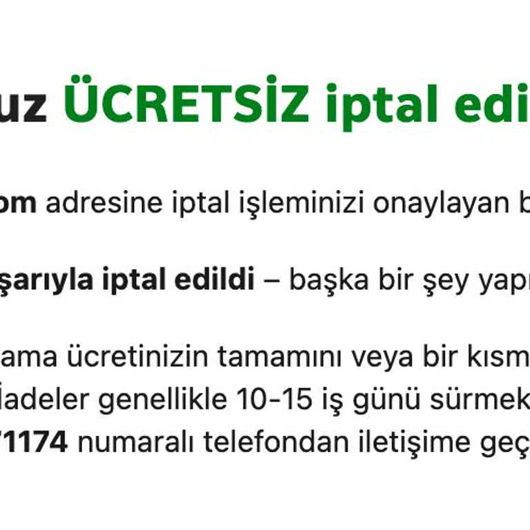 İptal Edilen Rezervasyonun İadesi Yapılmadı