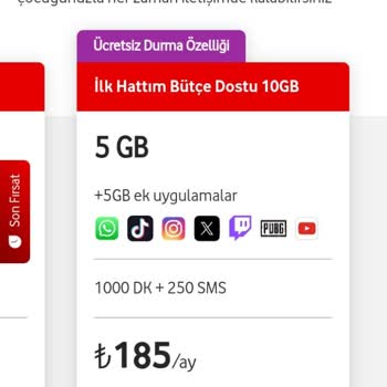 Vodafone'dan Yüksek Fiyat Artışı